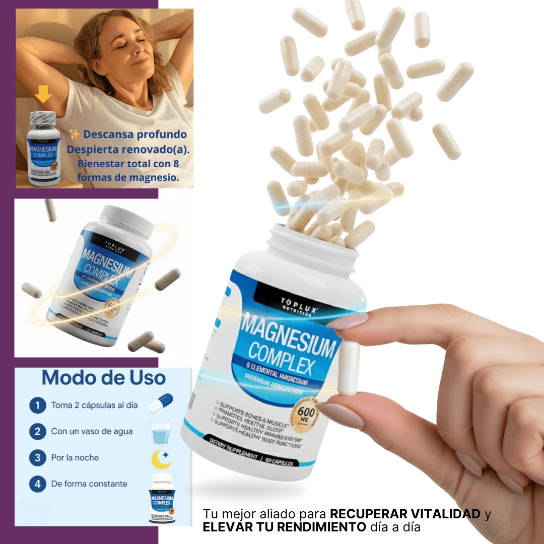 Complejo de Magnesio 8 en 1 (Compre 1 y llévese 1 gratis)