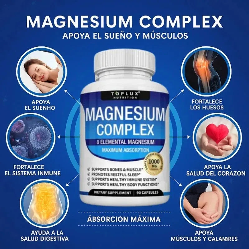Complejo de Magnesio 8 en 1 (Compre 1 y llévese 1 gratis)