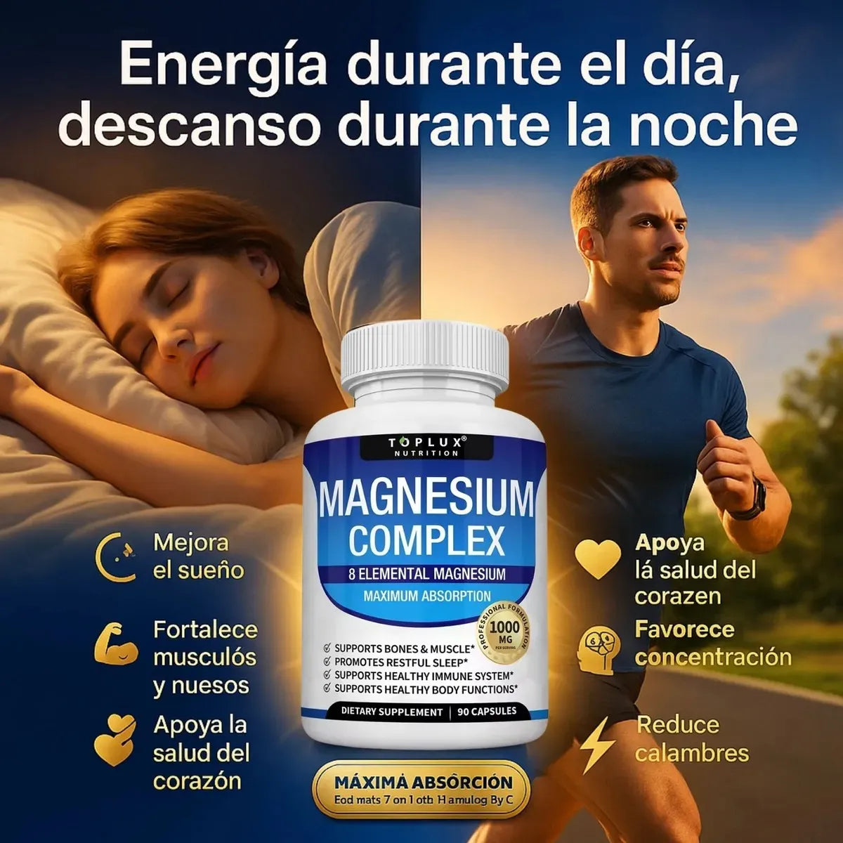 Complejo de Magnesio 8 en 1 (Compre 1 y llévese 1 gratis)